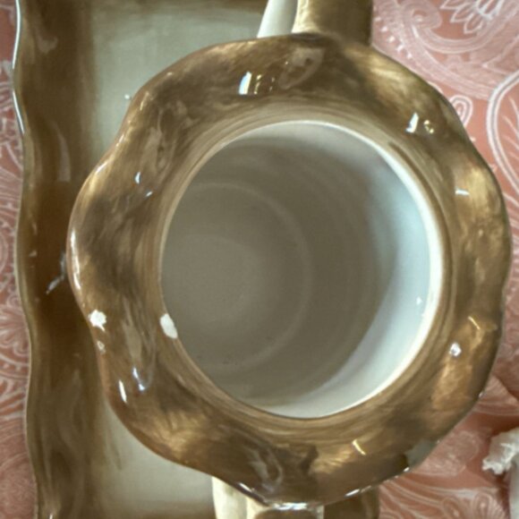 Set Fruition Vintage Sugar Bowl & Tray Dishwasher Safe Hand Painted Collection - Picture 3 of 6